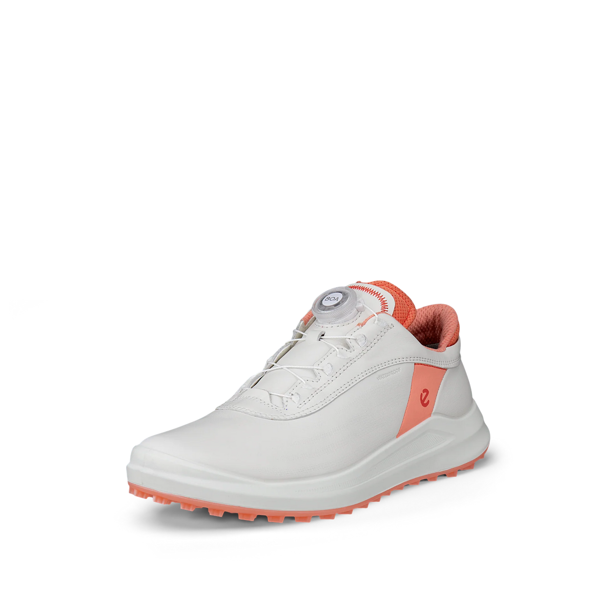 ECCO WOMEN'S GOLF CORE BOA -- WHITE/CORAL