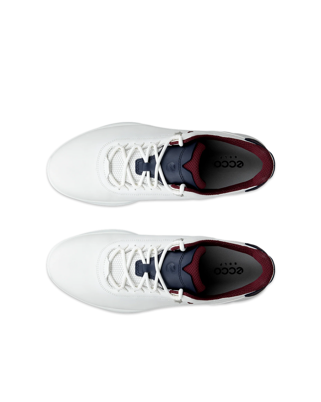 ECCO GOLF S-CASUAL LACE WP -- WHITE/NAVY