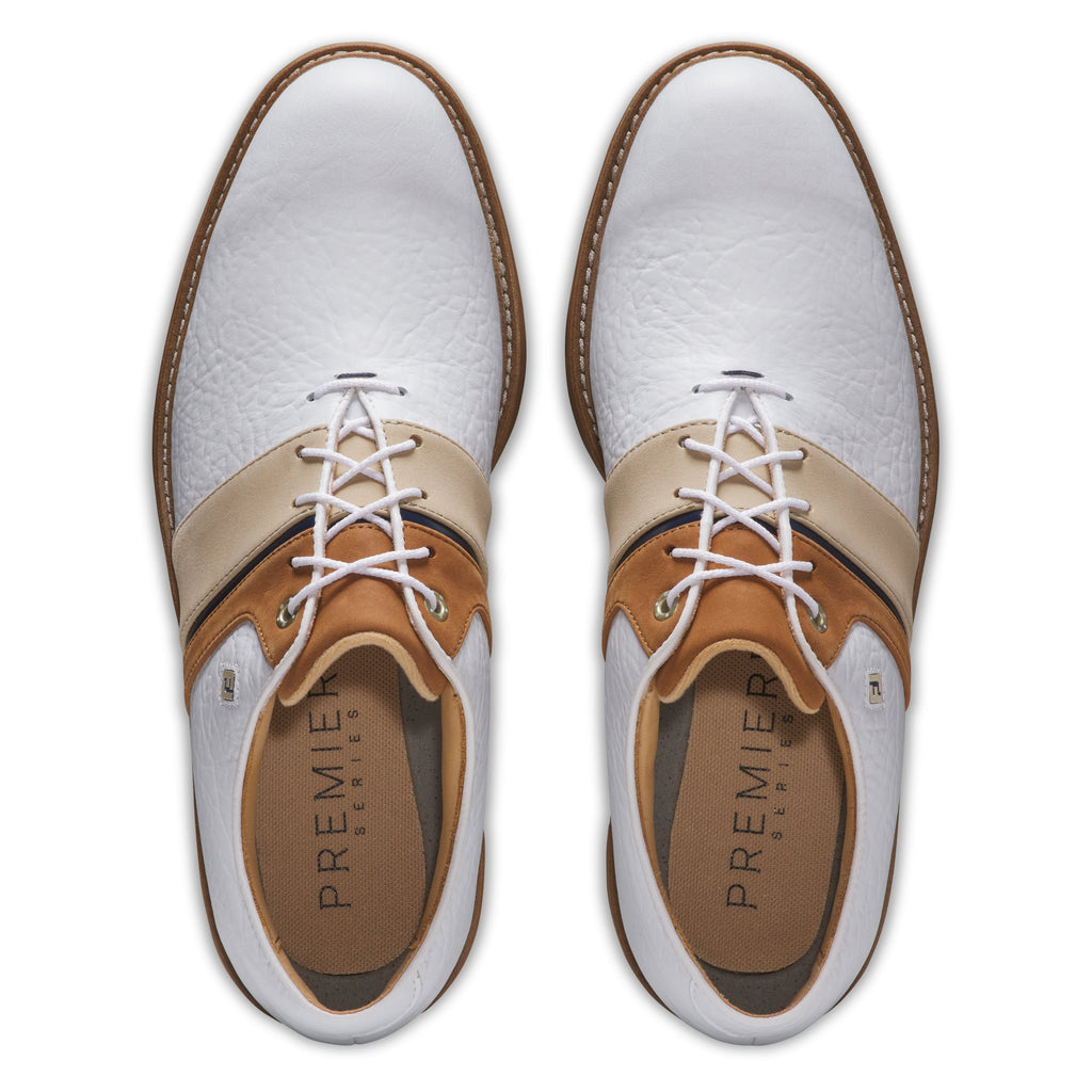 FOOTJOY PREMIERE SERIES PACKARD LX -- WHITE/KHAKI