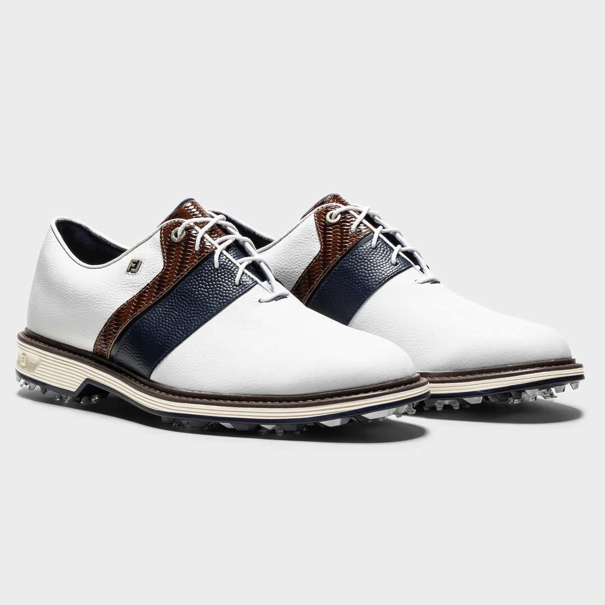 FOOTJOY PREMIERE SERIES PACKARD LX -- WHITE/NAVY/CHESTNUT