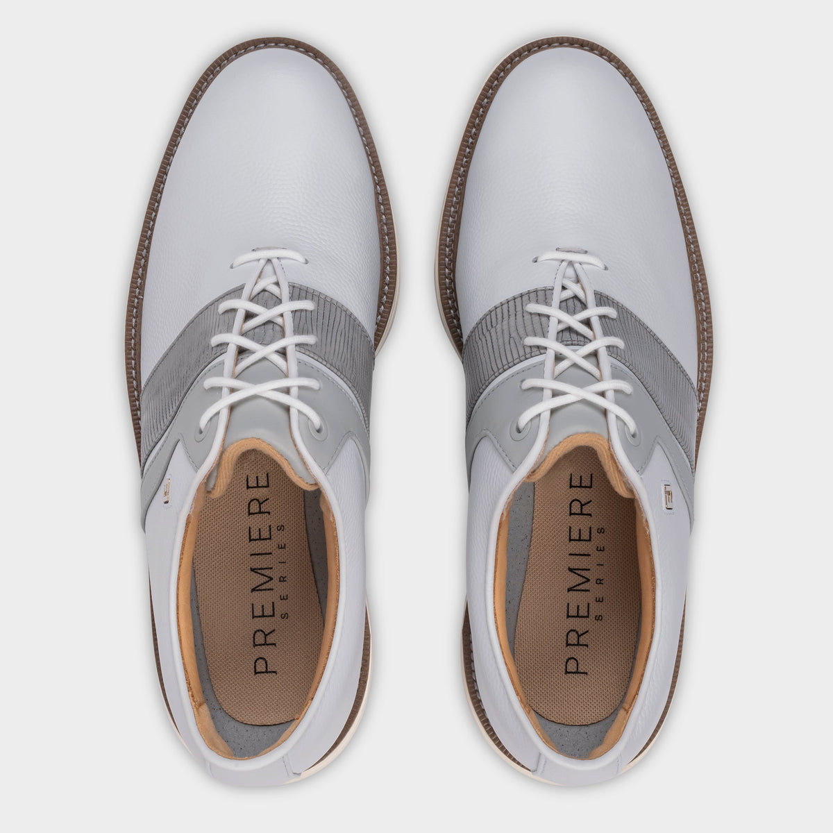 FOOTJOY PREMIERE SERIES PACKARD -- WHITE/GREY