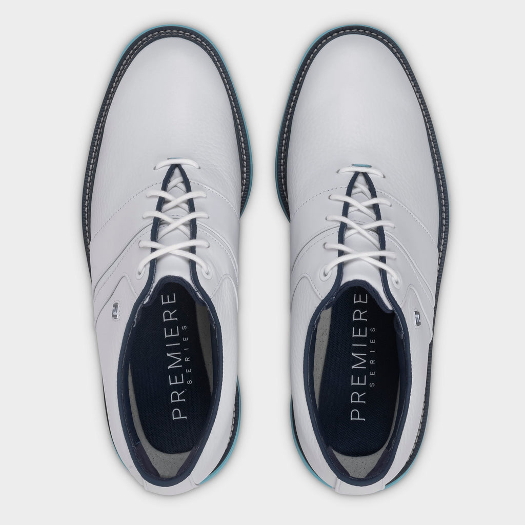 FOOTJOY PREMIERE SERIES PACKARD -- WHITE/BLUE
