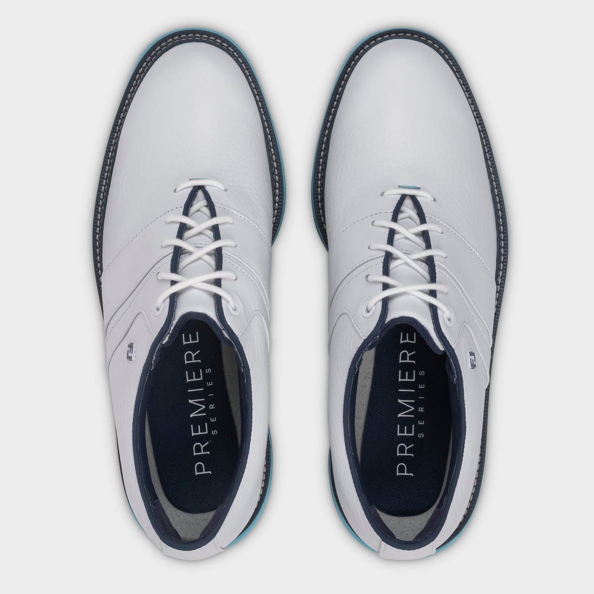 FOOTJOY PREMIERE SERIES PACKARD -- WHITE/BLUE
