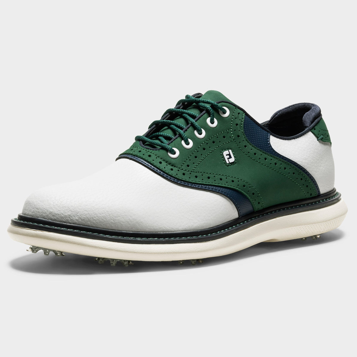 FOOTJOY TRADITIONS LE -- WHITE/NAVY/GREEN