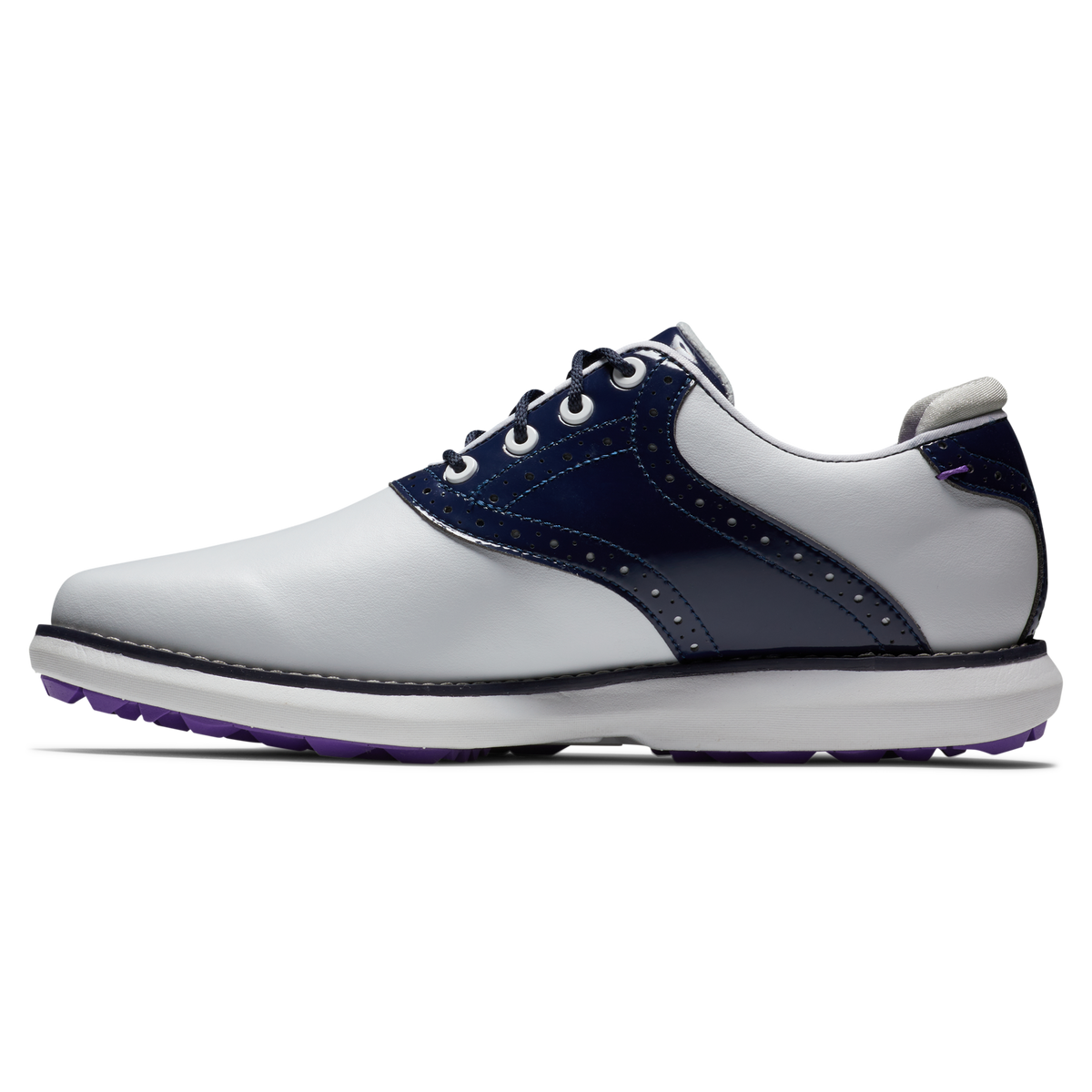 FOOTJOY WOMEN'S TRADITIONS SPIKELESS -- WHITE/NAVY