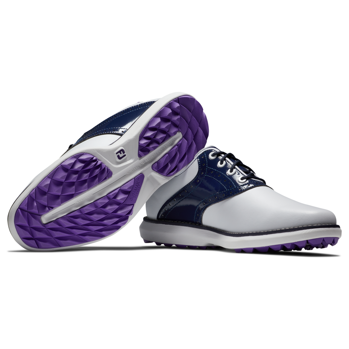 FOOTJOY WOMEN'S TRADITIONS SPIKELESS -- WHITE/NAVY