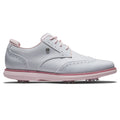 FOOTJOY WOMEN'S TRADITIONS WING TIP -- WHITE/PINK